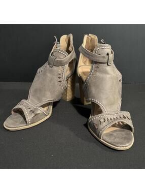 Report Gray Cutout Sandals Size 8.5 Ankle Strap